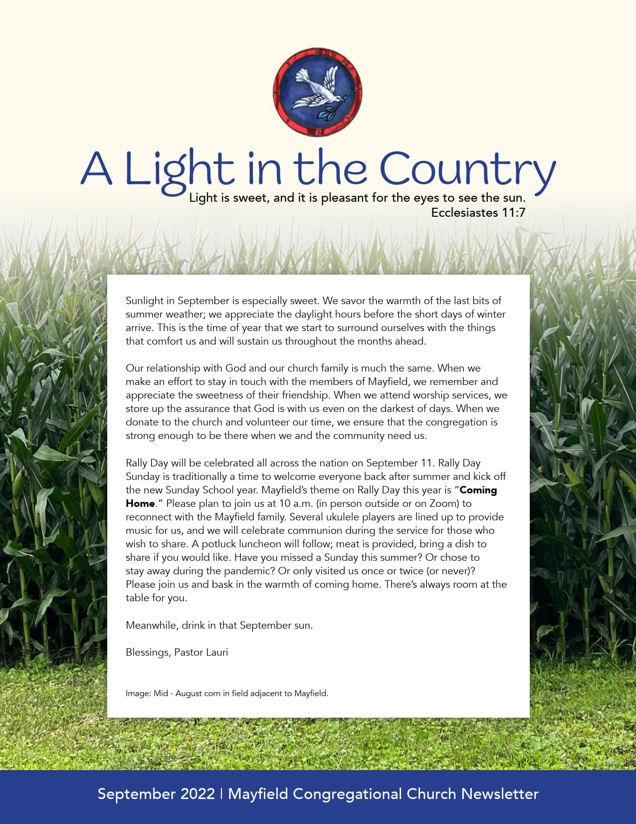 Mayfield Newsletter - A Light in the Country - September 2022