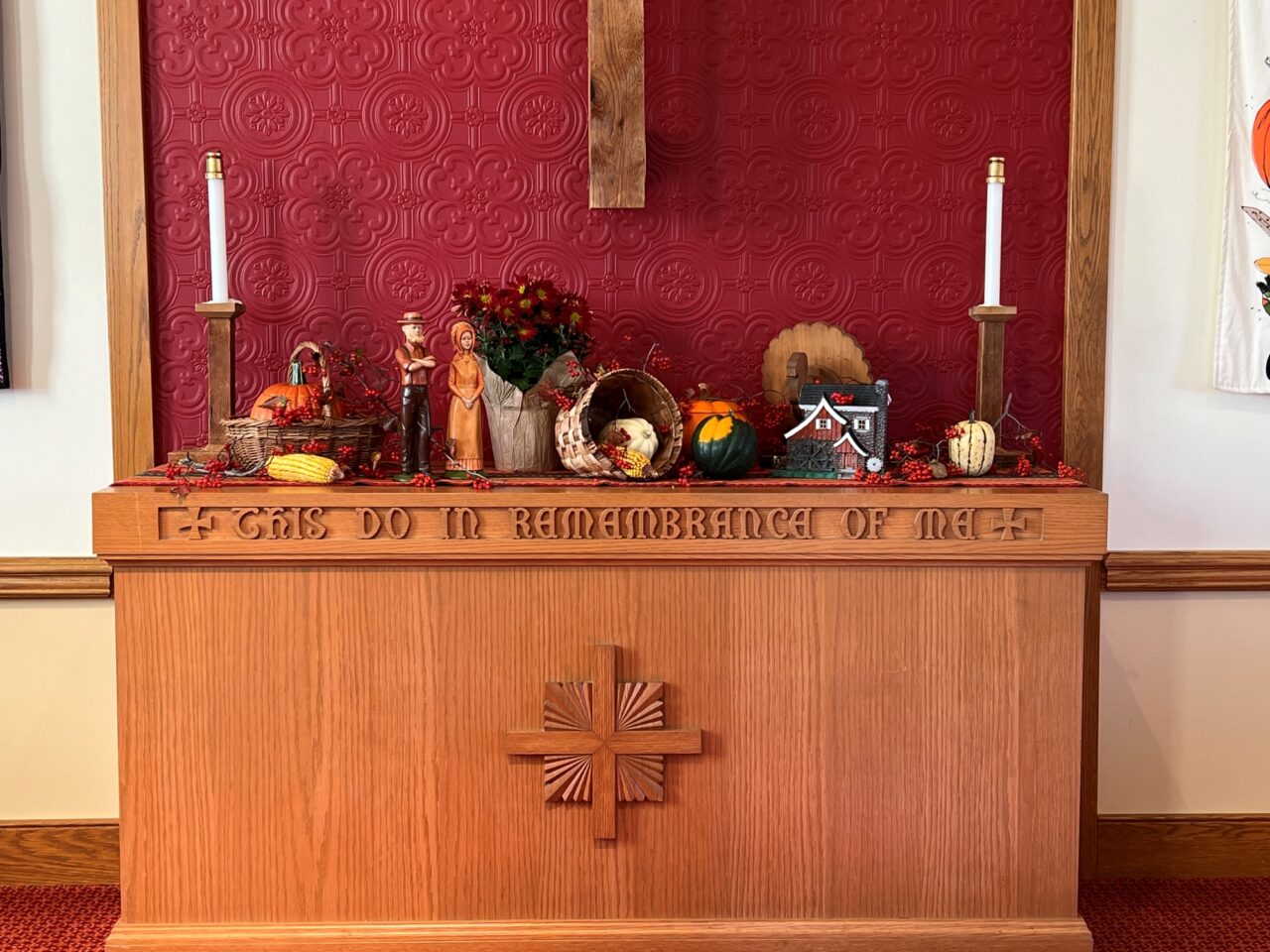 Harvest Decor on Altar